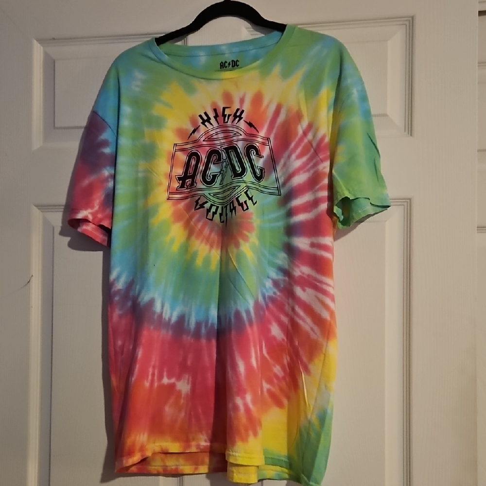 AC/DC Tie-Dye Short Sleeve Tee